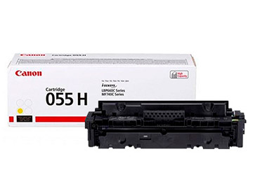Картридж Canon 055H Y желтый для MF744cdw / LBP664cx